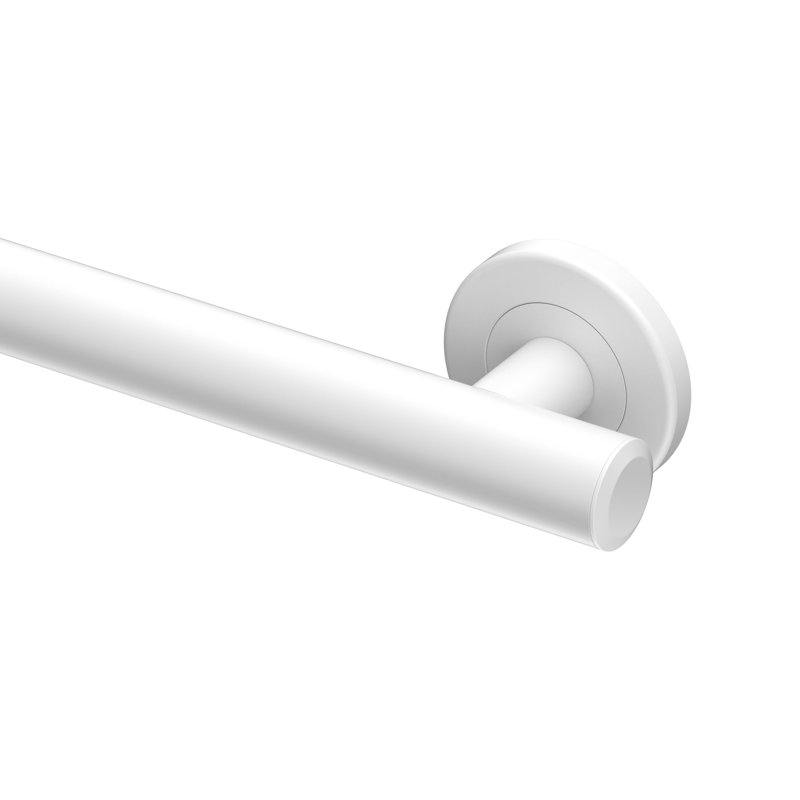 Barre d'appui en acier inoxydable Latitude II | Barre de sécurité conforme à l'ADA, 24 po, Blanc mat