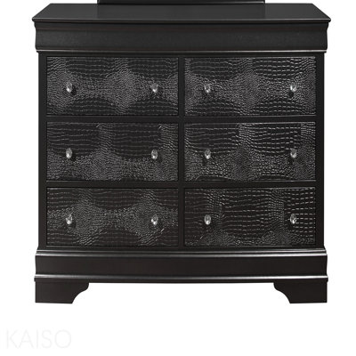 Crocodile Metallic Grey Dresser