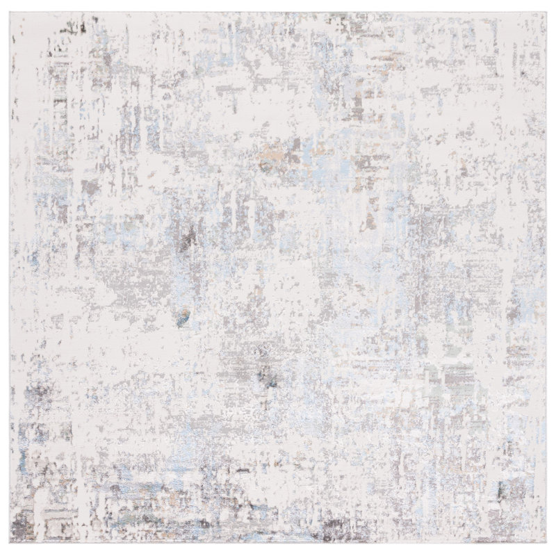Tapis abstrait Bel Air Performance, Carré 6 pi 7 po