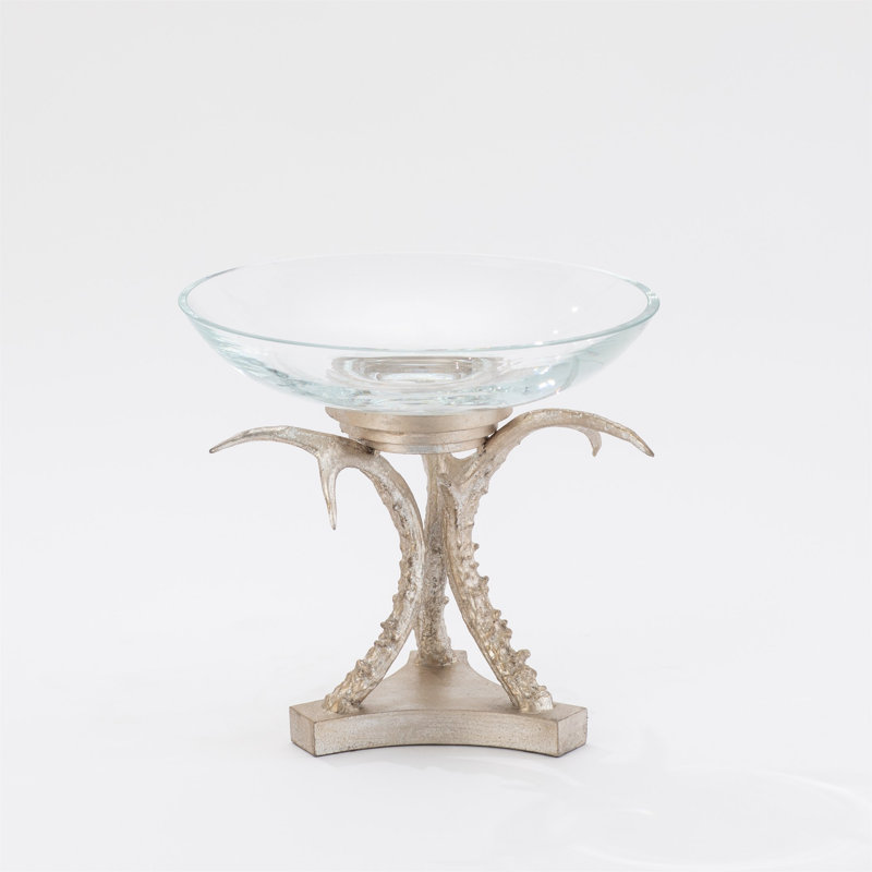 Porte-bol avec verre doré, Gris