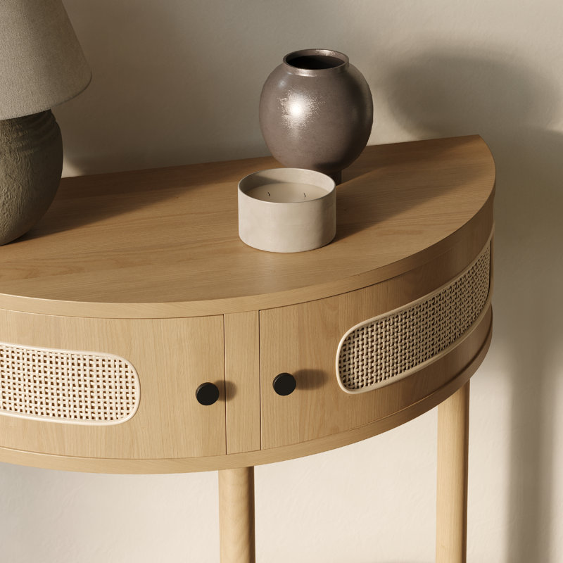 Alieen 31.9'' Console Table, Natural Oak