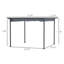 Auvent de pergola de jardin 11,5 pi X - abri de soleil protégé pour patio, cour arrière, gris grill