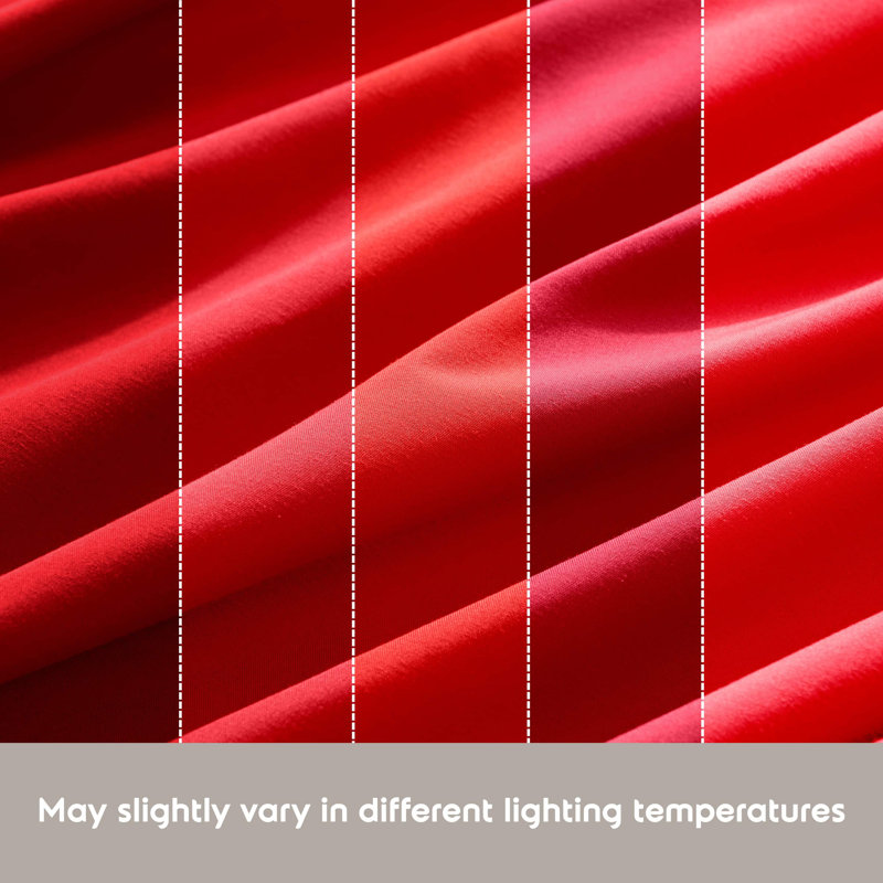 Luxury Collection Classic Smooth Thread Sheet Set, King, Valencia Red