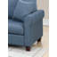 Canapé modulaire réversible en polyfibre bleu capitonné