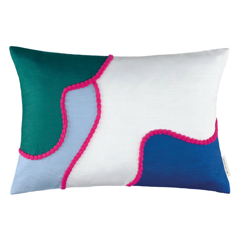 Rectangular Cushion Cover, Blue / White / Grey