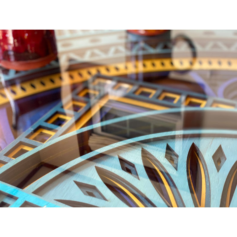 Table basse 4 pieds Iasmina, Turquoise