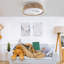 Ventilateur de plafond tressé 21 po Bohemian, télécommande silencieuse avec fonction de minuterie, température de couleur réglable, convient à la chambre à coucher et au salon (moteur silencieux / réversible à 6 vitesses / à courant continu)