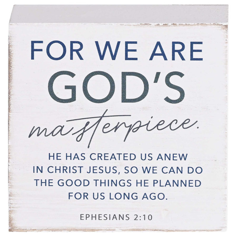 Tabletop Plaque We Are Gods Masterpiece 3x3