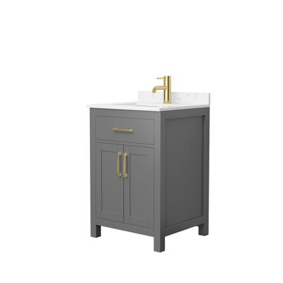 Beckett 24" Freestanding Single Bathroom Vanity with Cultured Marble Top