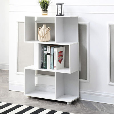 Bibliothèque blanche à 3 tablettes Staggered