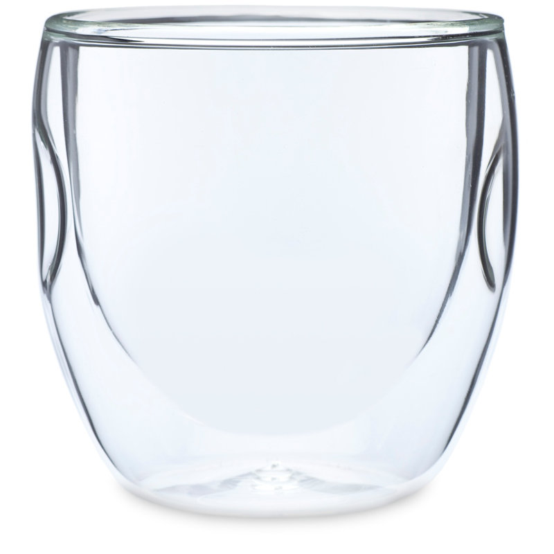 Moderna Double Wall 8oz Clear Borosilicate Glasses Set of 4
