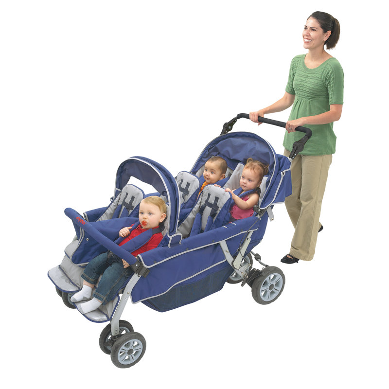 Steel Frame Six-Seat All-Terrain Folding Stroller