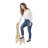 ECR4Kids Wooden Step Stool with Long Handle, One Step, Montessori Furniture