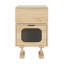 TABLE D'APPOINT ROTATABLE EN MDF DE RANGEMENT ROBOT, COULEUR NATURELLE