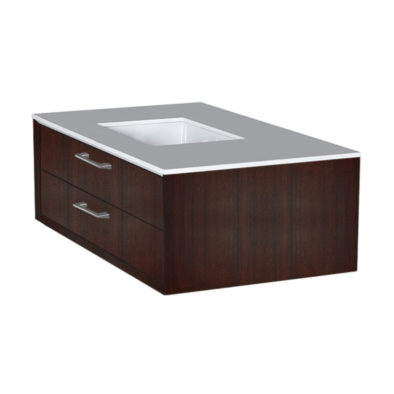 Gemelli 36'' W Vanity Top, Polished White