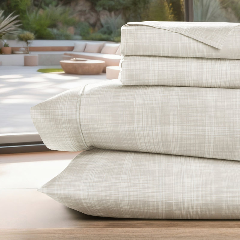 Becky Cameron™ Thatch Pattern Bed Sheet Set, Ray, California King