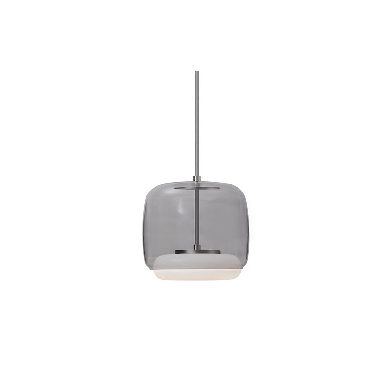 Enkel 1 - Light LED Pendant, 10.25" H x 10.25" W x 10.25" D, Brushed Nickel
