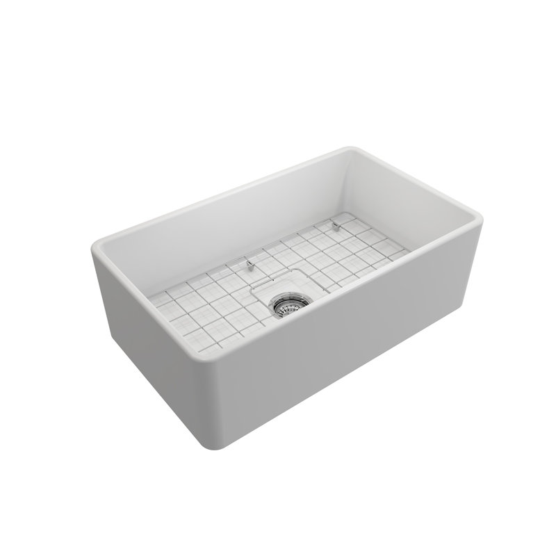 30'' L Kitchen Sink, Matte White