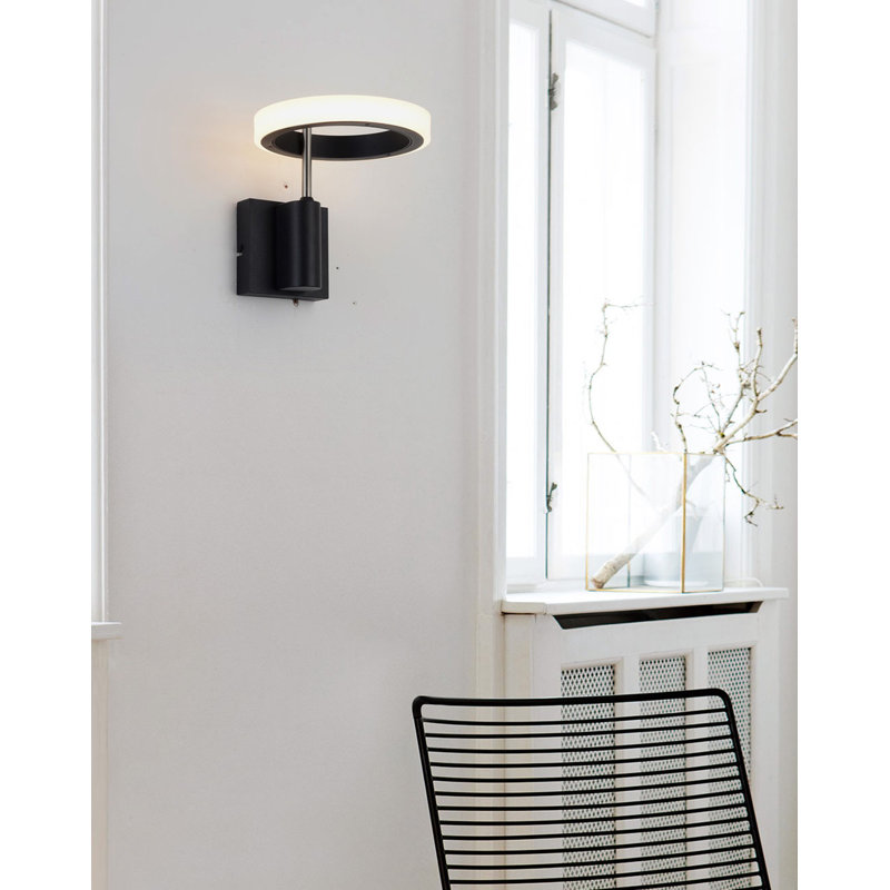 Aerial Hardwired LED Wall Sconce - 9", Antique Nickel, Antique Nickel