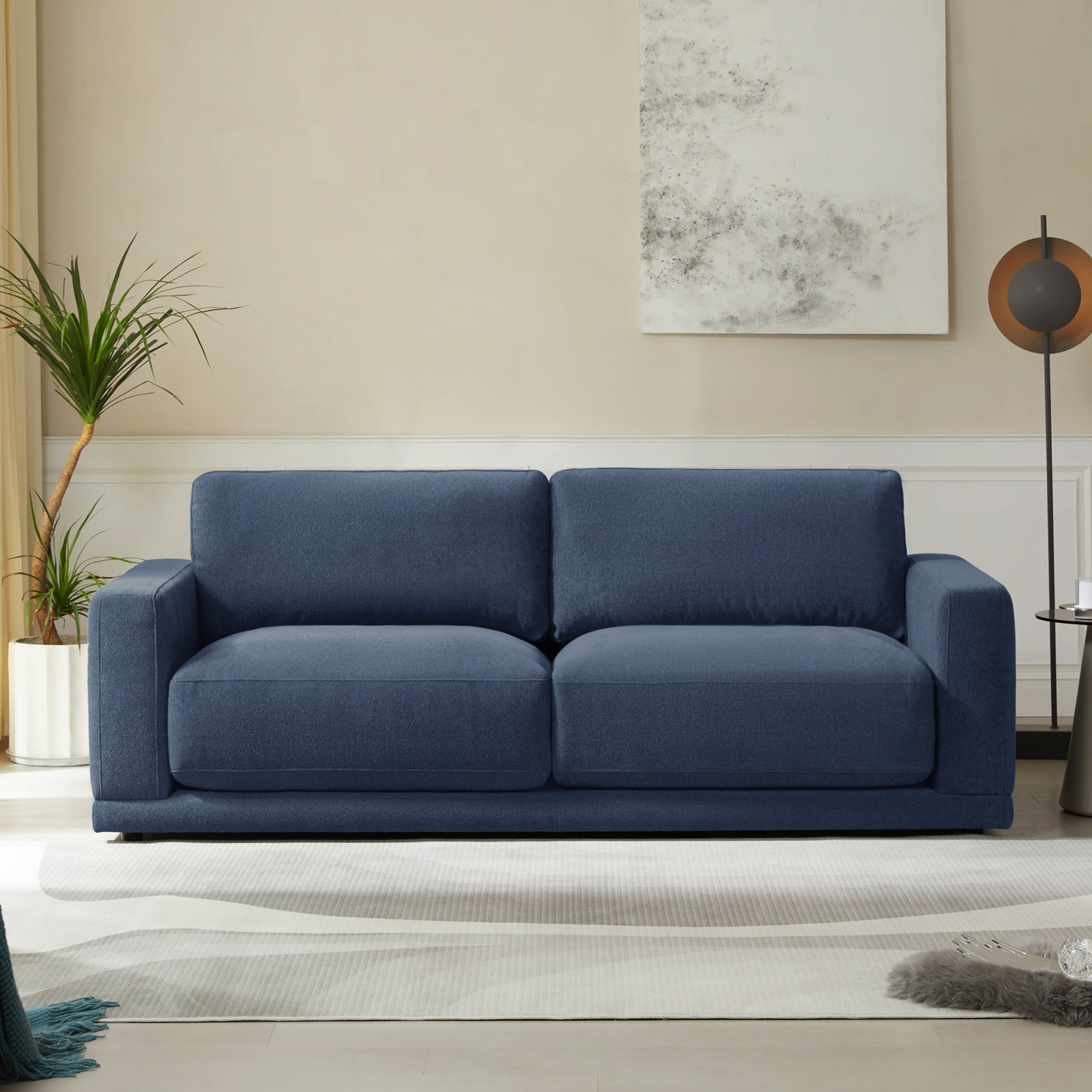 Blakes 91'' Upholstered Sofa, Elite Indigo
