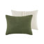 Ensemble de literie confortable en tricot gaufré, tissu chenille, vert olive pour les chambres modernes