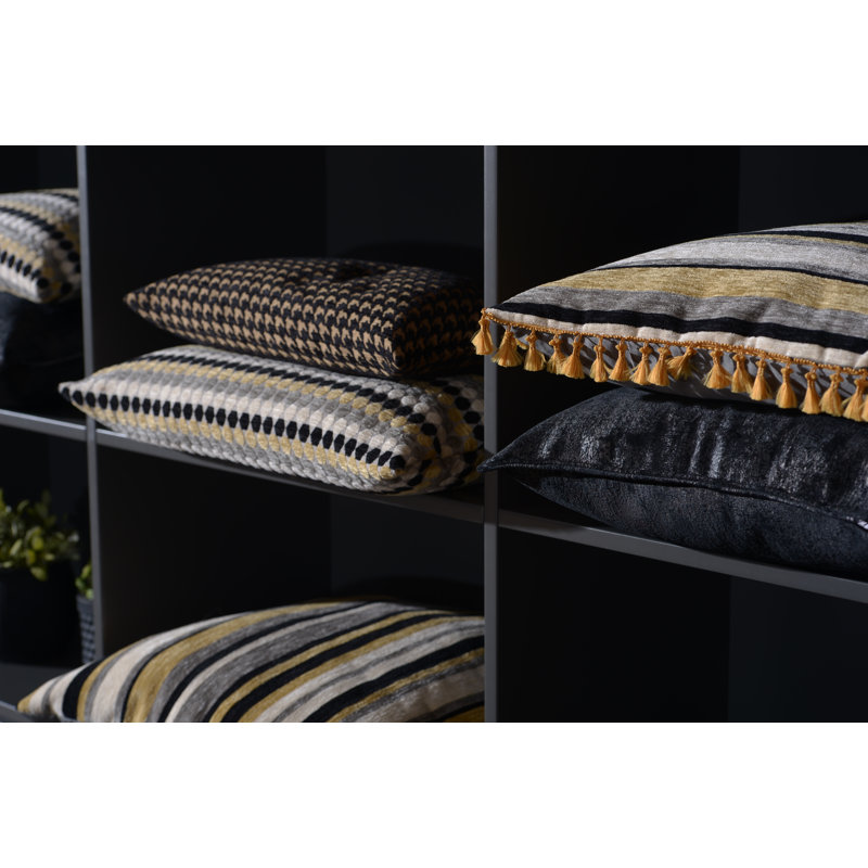 Houndstooth Rectangular Cushion, Black, 40 x 60cm