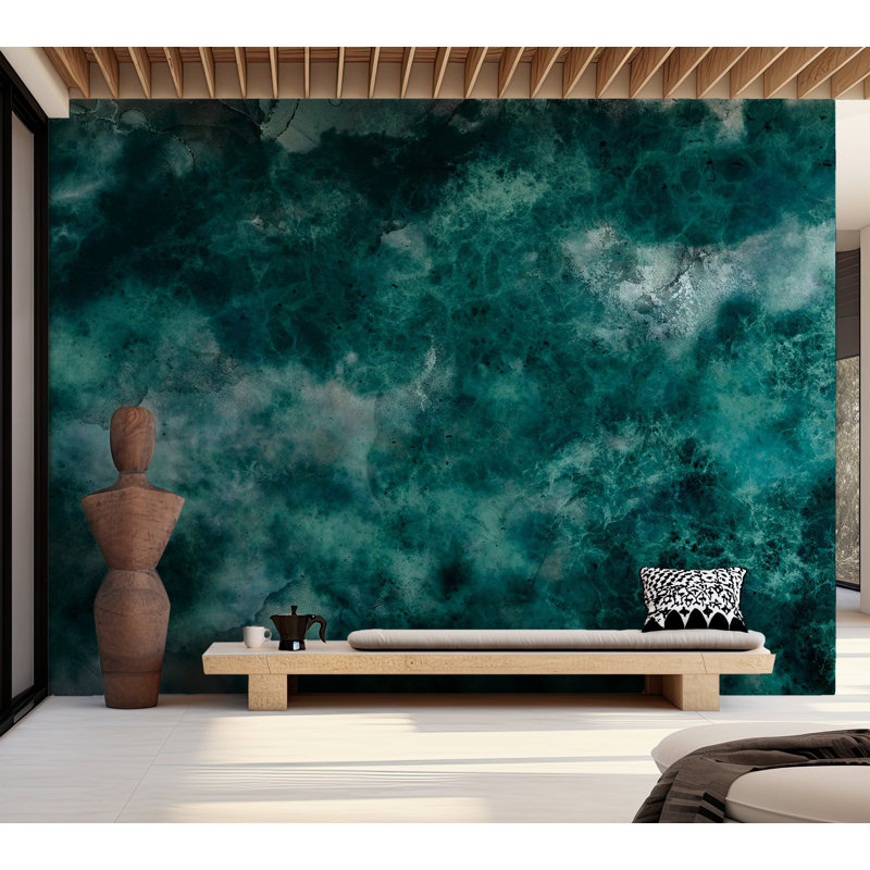 Surface Background Wallpaper Wall Mural - Deep Ocean Impression, 124" L x 177" W