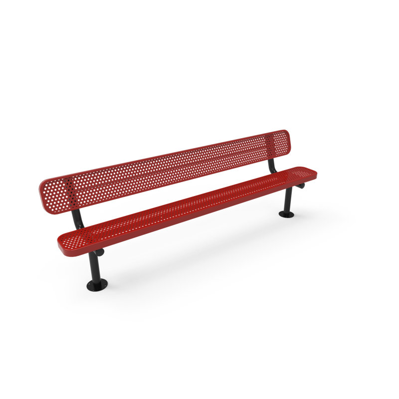 Banc de parc en plastique Dileo, Rouge
