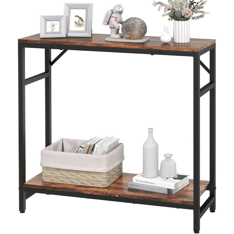 Console étroite, petite table d'entrée avec 2 barres de soutien, 2 ...