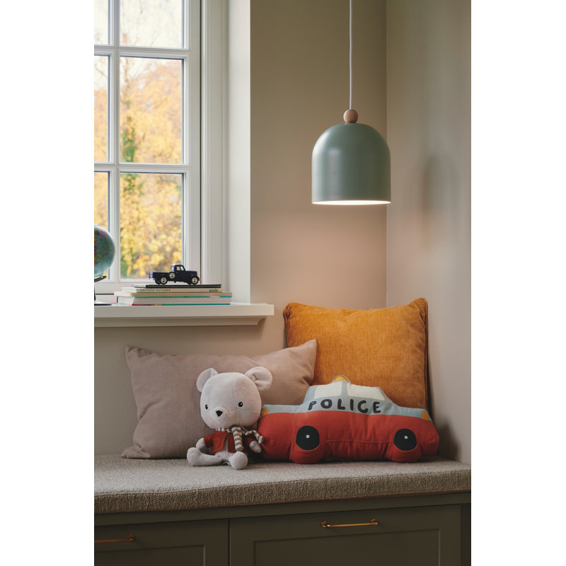 Gaston 1 - Light Satin Unique/Statement Pendant, Dusty Green