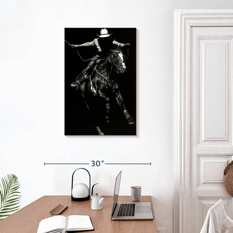 Lelar Scratchboard Rodeo III, 30" H x 20" W