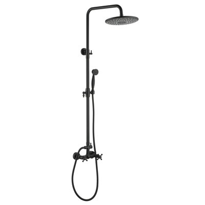 Système de douche Steampunk à pression équilibrée avec poignée à griffes et valve brute