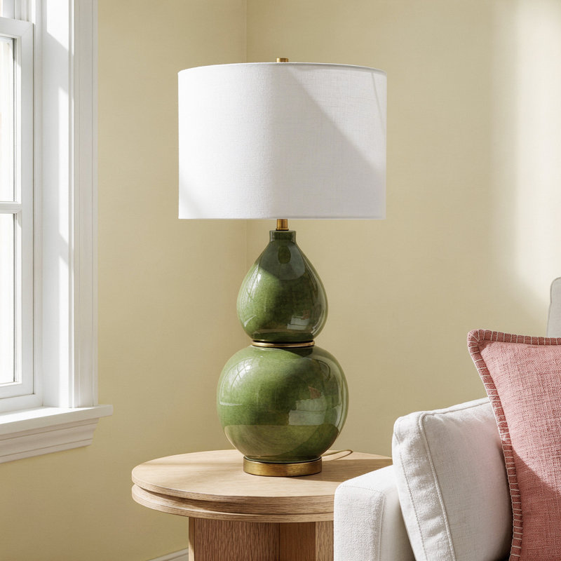 Solliet Ceramic and Metal Table Lamp
