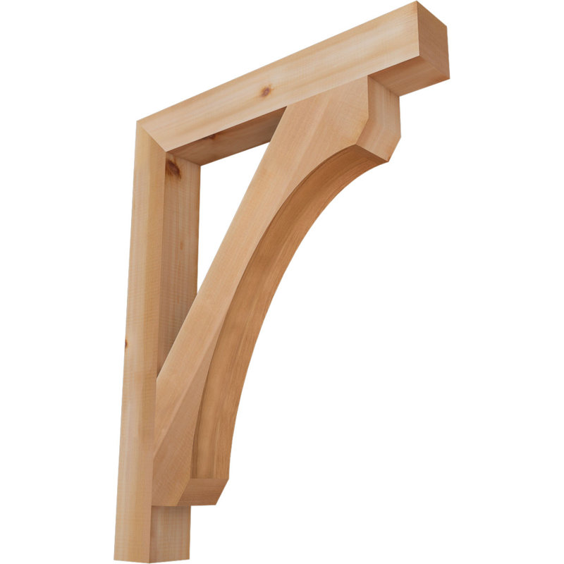 Support en bois rustique Legacy Block, Cèdre rouge, Lisse, H 36 po x l 3,5 po x P 28 po