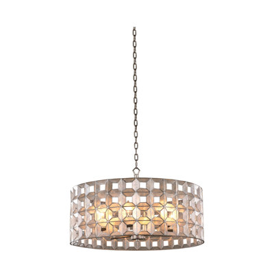 Prado 1 LT Oxidized Silver Leaf Chandelier Kalco