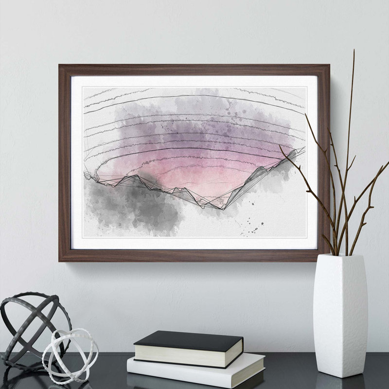 Pink Sky at Night - Framed Print, Walnut, 50cm H x 76cm W x 2cm D