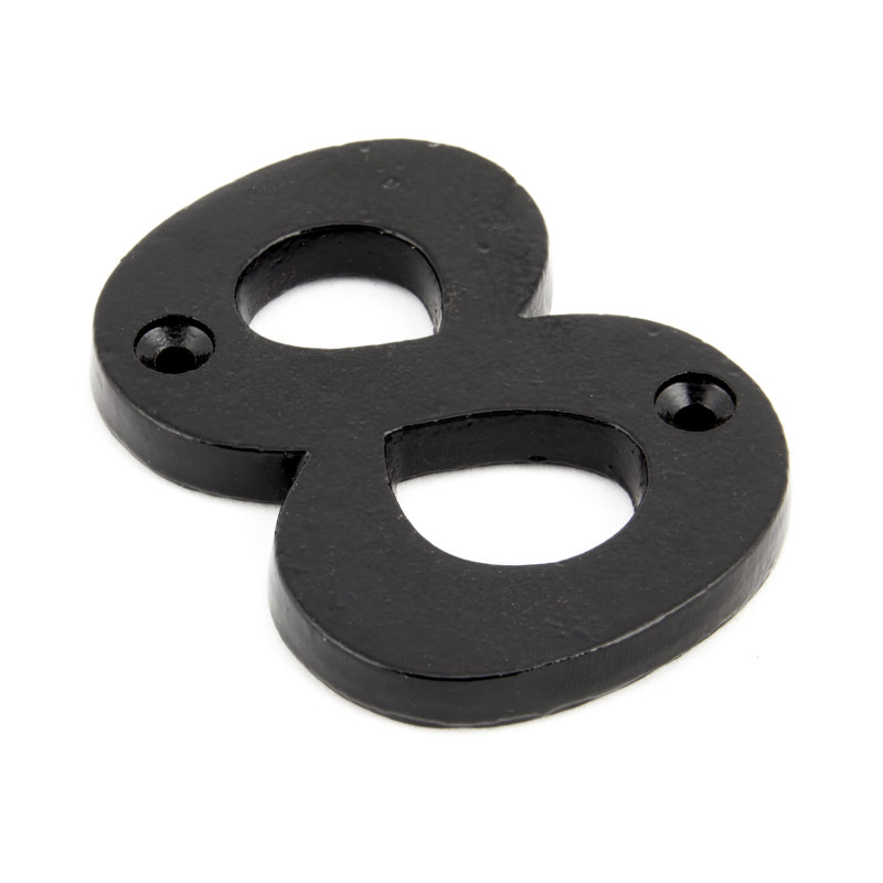 7.8cm H Metal House Number, Black, 8