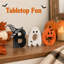 Décor de plateau à étages pour l'Halloween : 3 panneaux en bois « Boo », citrouille, fantôme et sorcière