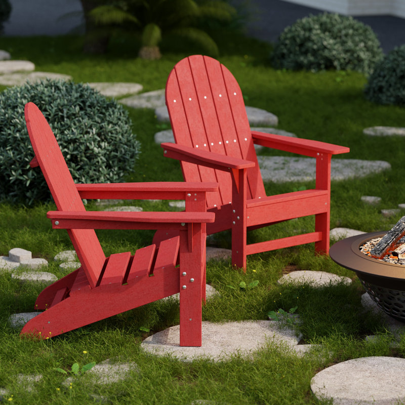 Freedom 4-Piece Traditional Adirondack Conversation Set, Cardinal Red