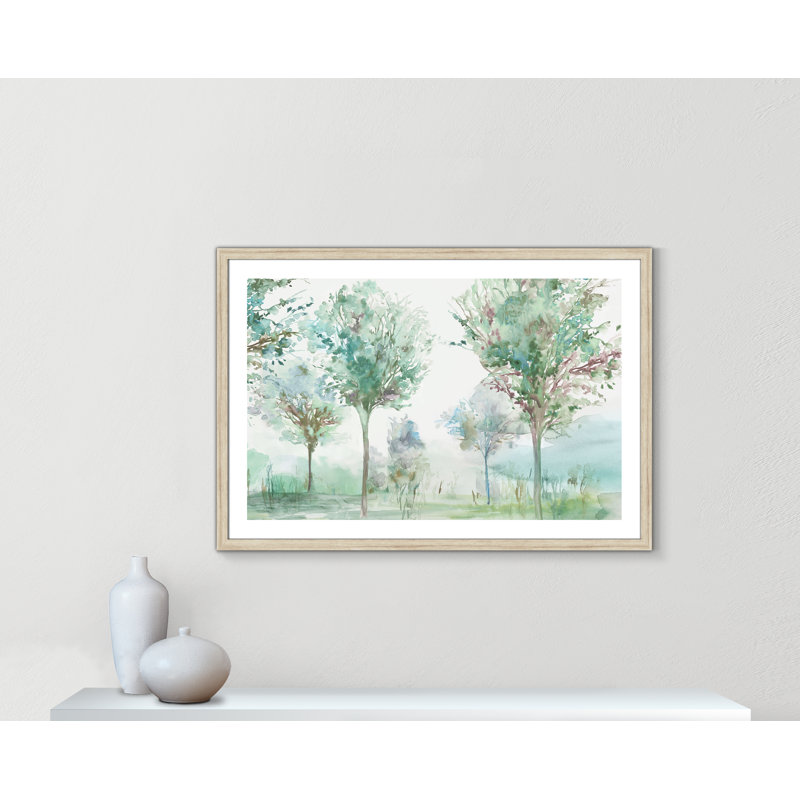 Paysage délicat - Art encadré autoportant, Cadre beige, H 30 po x l 42 po x P 1,25 po