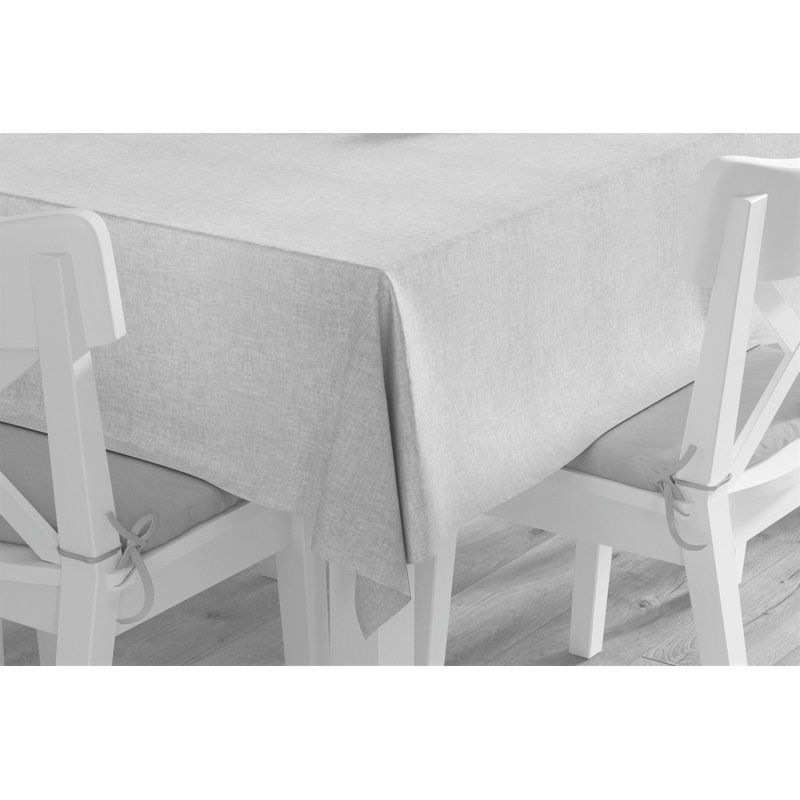Nappe ronde en polyester Vallejos, 144 po x 60 po, oblong, Blanc cassé