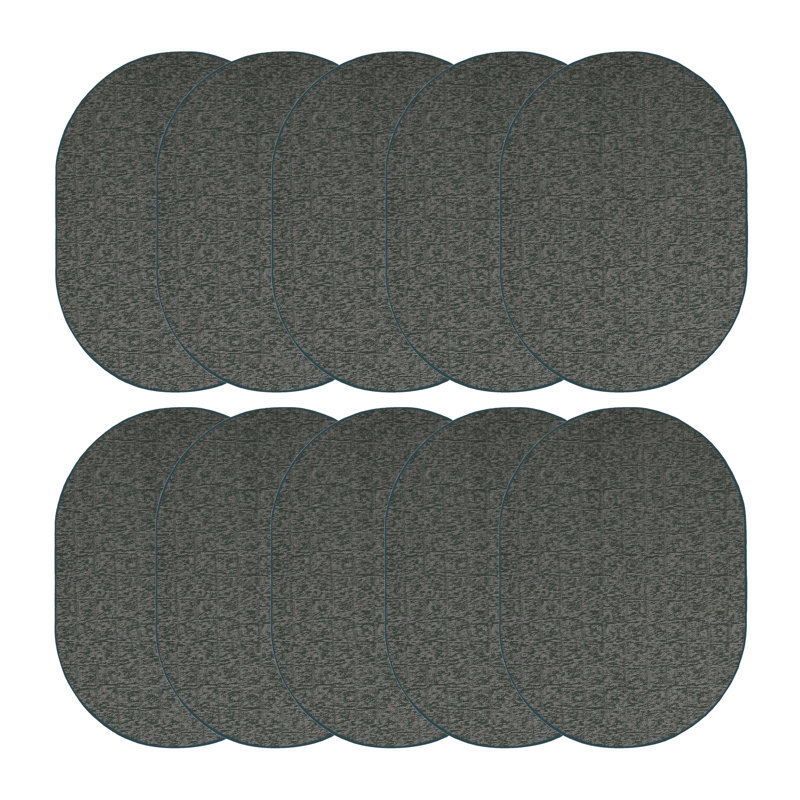 Ensemble d'intérieur / extérieur en nylon touffeté à la machine Lavania, Demi-cercle 1 pi 6 po x 3 pi