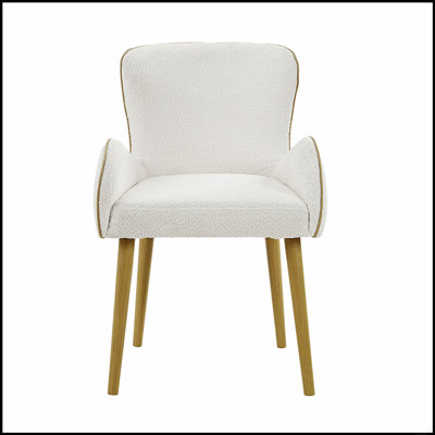 CHENEY DINING CHAIR with Elegant Diagonal Armrests and Diamond-Quilted Backrest, Combining Comfort and Style for Modern Dining Rooms