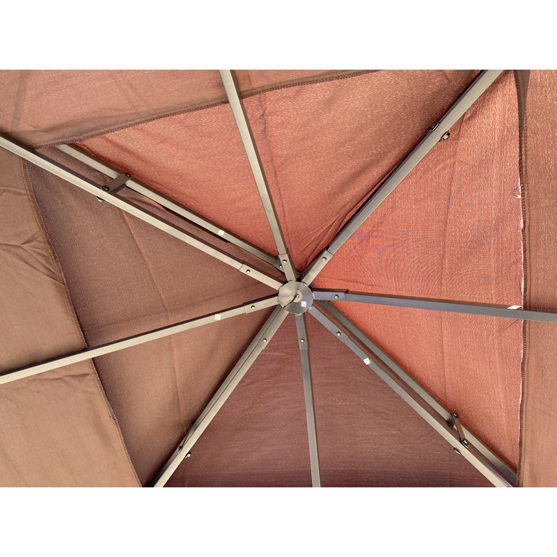 DongX Polyester Replacement Canopy for Gazebo, Brown