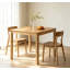 Table de salle à manger en bois, table de cuisine pour petits espaces, table de salle à manger pour 4 personnes, chêne