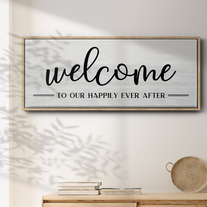 Welcome Ever After- Framed Canvas, 20" H x 50" W