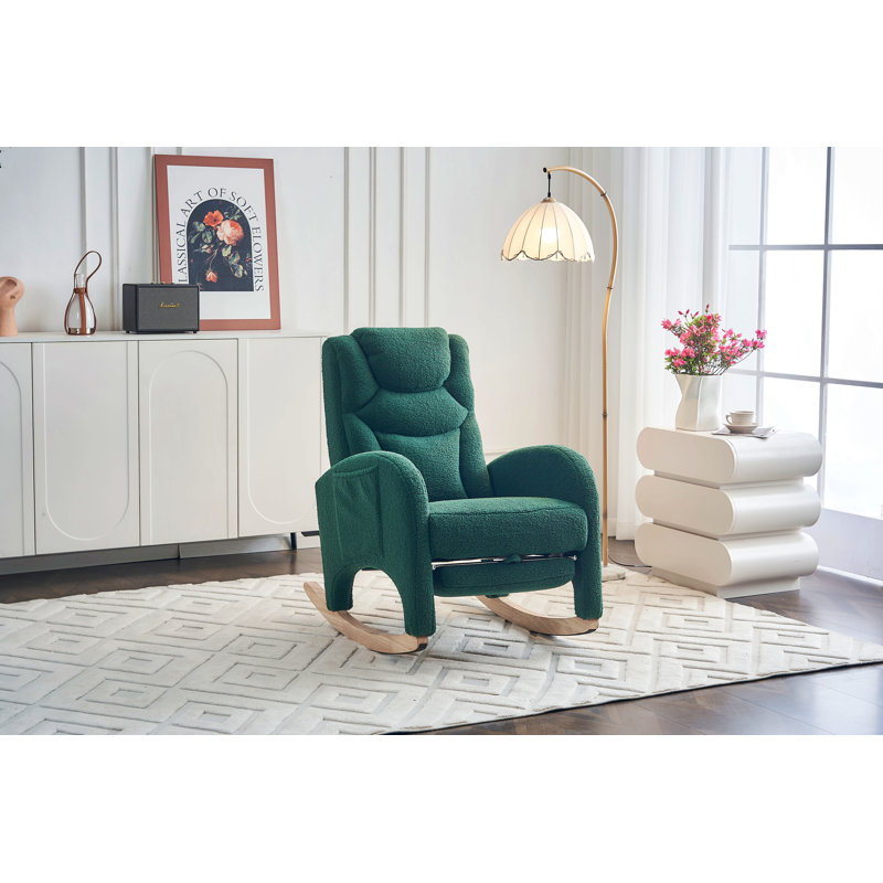 Chaise berçante Teddy, Vert