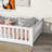 Giezi Kids Twin Floor Platform Bed with Fence-1610654532-1658144479