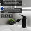 Robinet pour salle de bain à poignée simple, trou, fabrication en acier inoxydable noir mat, levier pour ajuster la température et le débit de l'eau, structure anticorrosion, cartouche en céramique haute performance, brossé