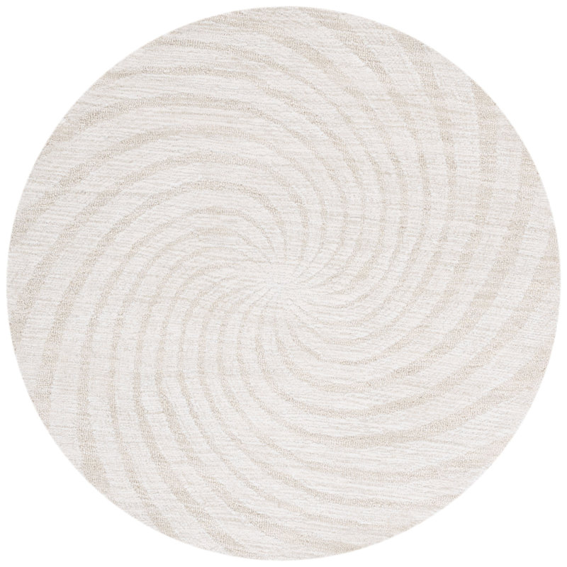 Novelty 201 80% Wool; 20% Cotton Spiral Rug, Round 6'